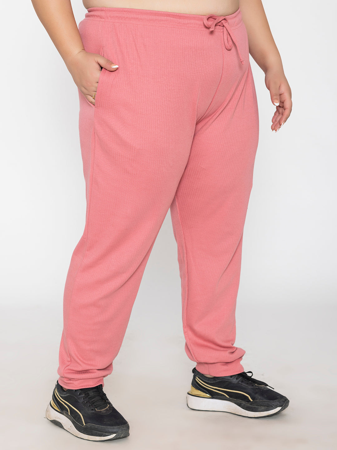 Rose Plus Size Joggers for Women | Tittli