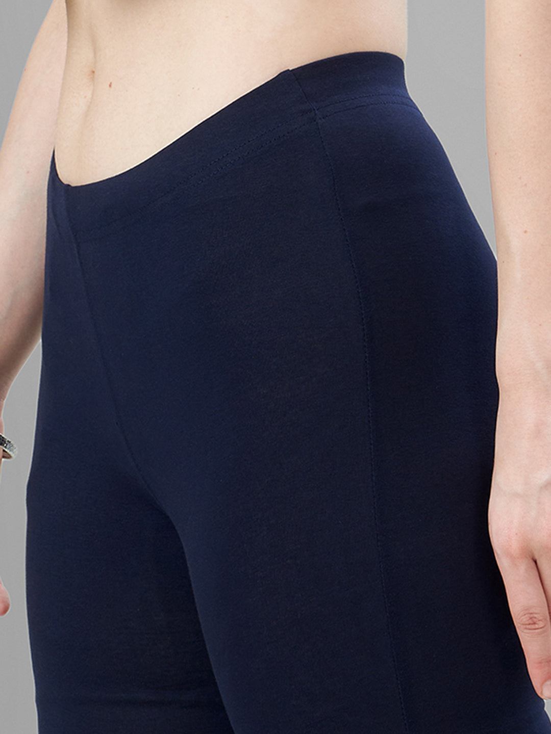 Navy Blue Straight Pants for Kurtis closer look