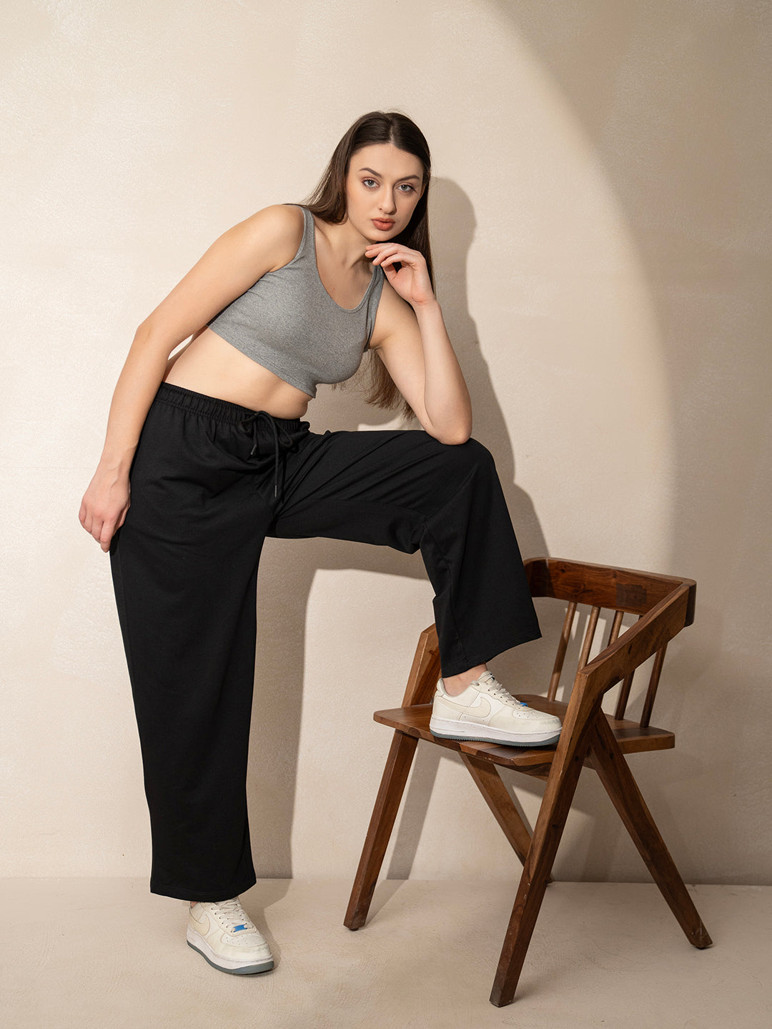 Women’s Black Chill-Fit Baggy Track