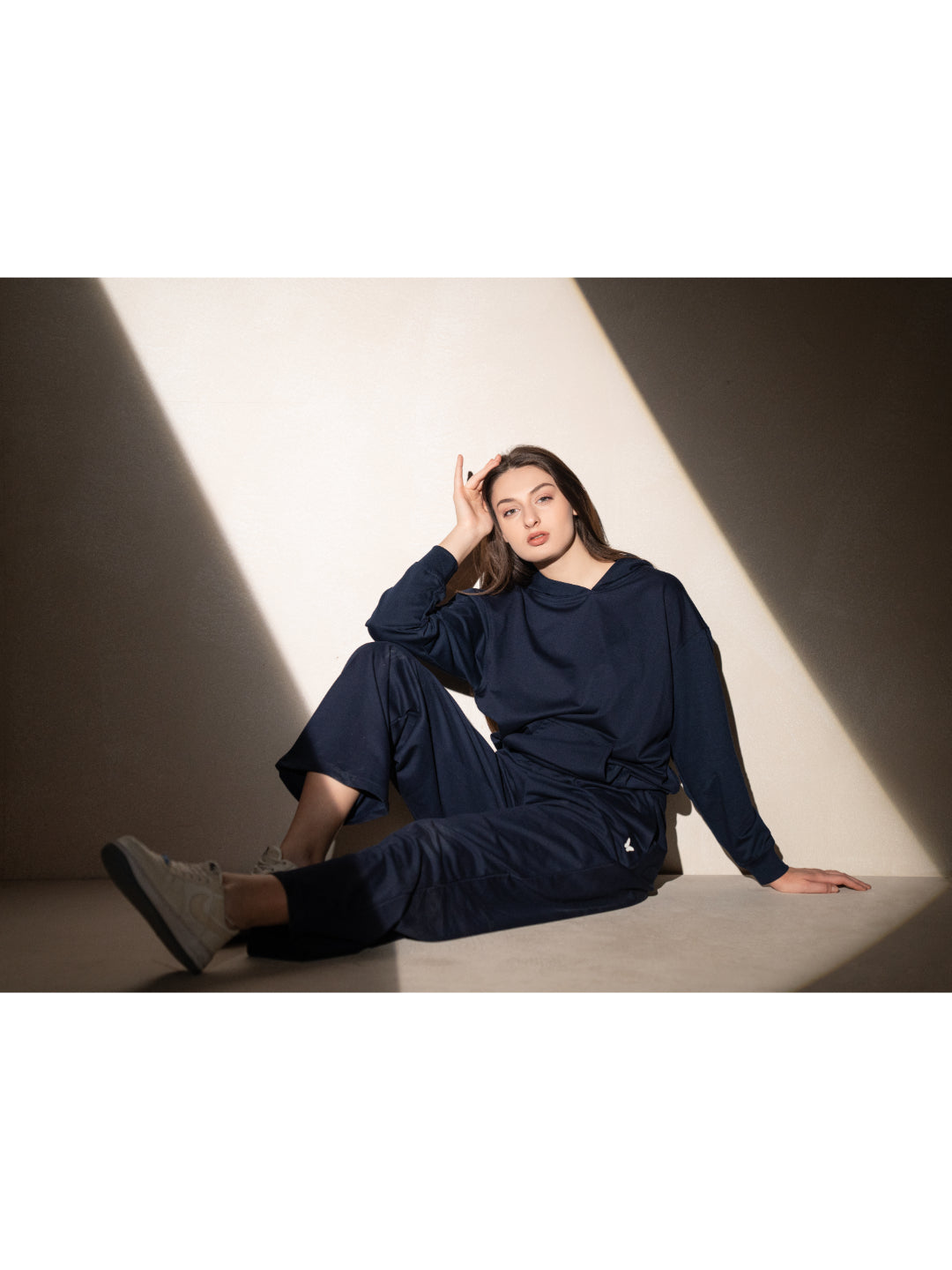 Women’s Navy Blue Chill-Fit Oversized Tracksuit
