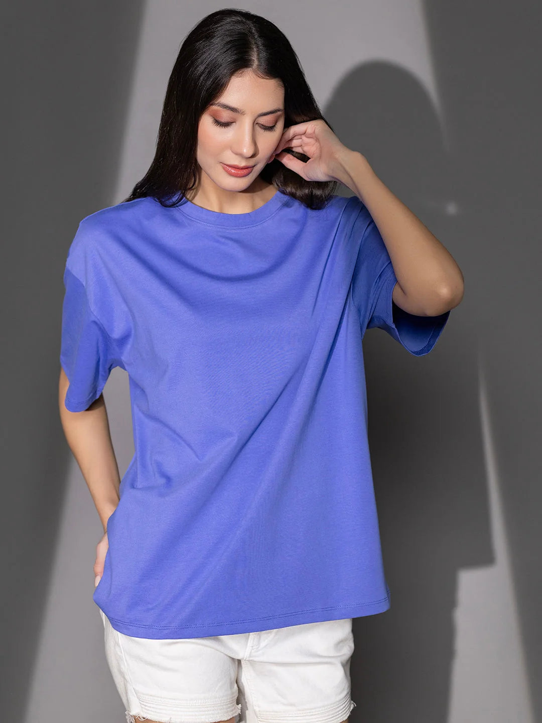 Lilac Oversized t shirt for women online India