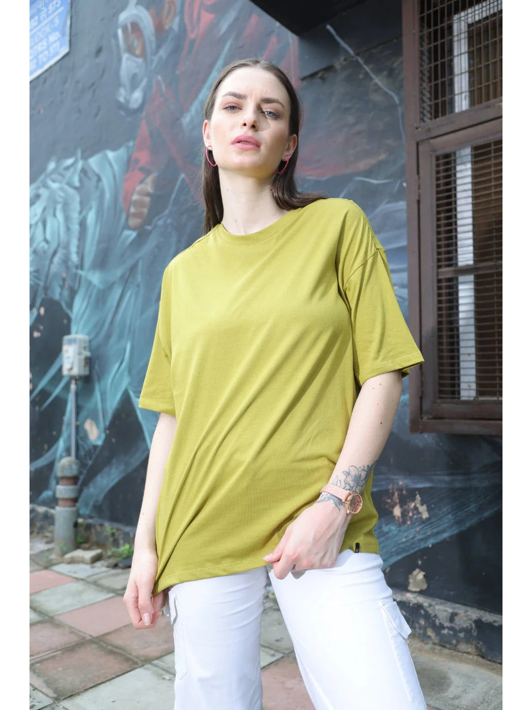 Liril Oversized Cotton T Shirt for Women India Online Tittli