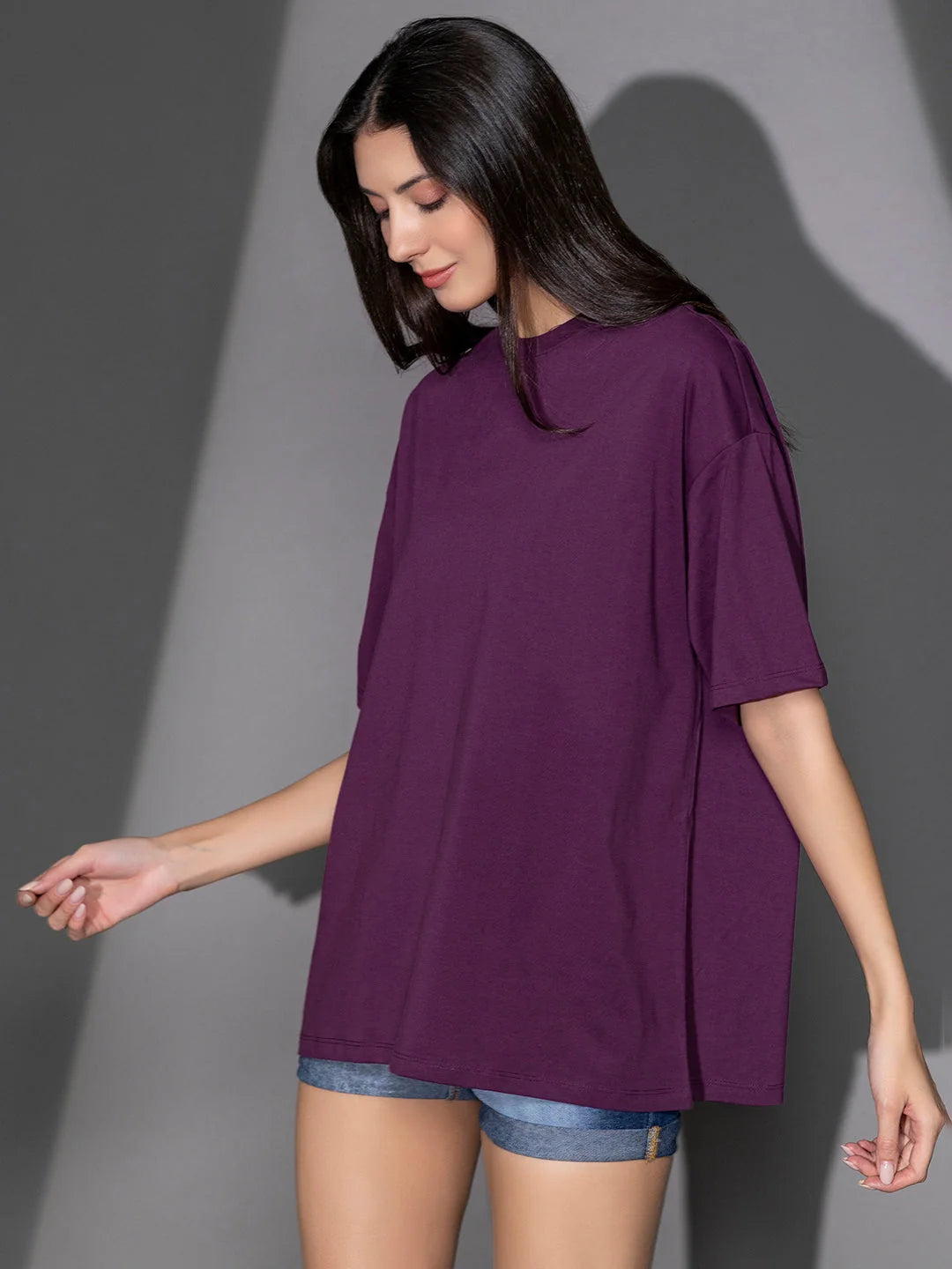 P. Wine casual Oversized t shirt for women online India