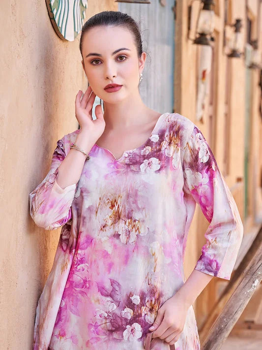 Pink Floral Casual Co Ord Sets