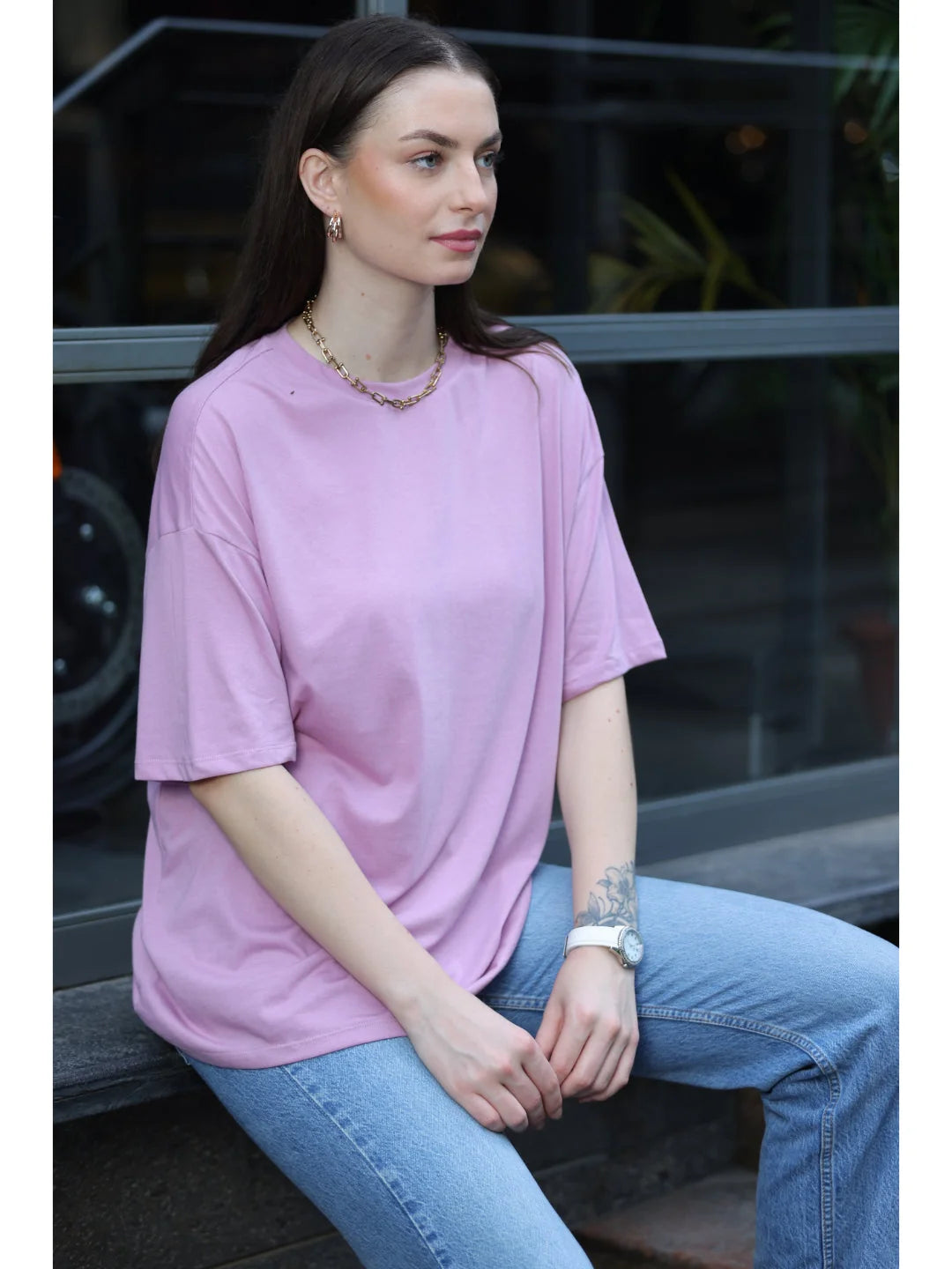 Rose Oversized t shirt for women styling