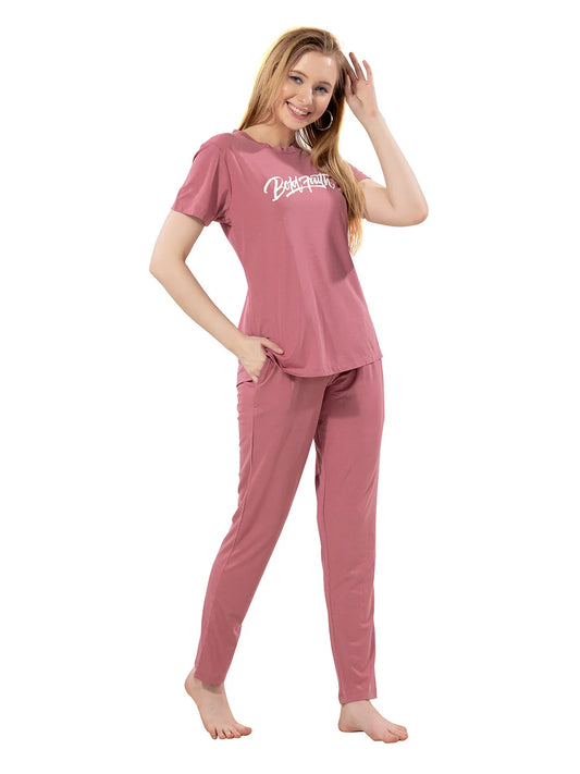 Rose pajama t-Shirt night dress for girls india