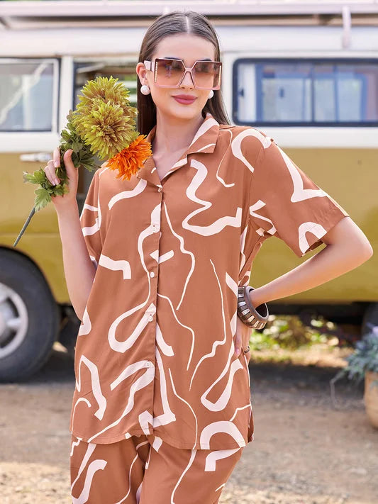 Rust ladies night suit online