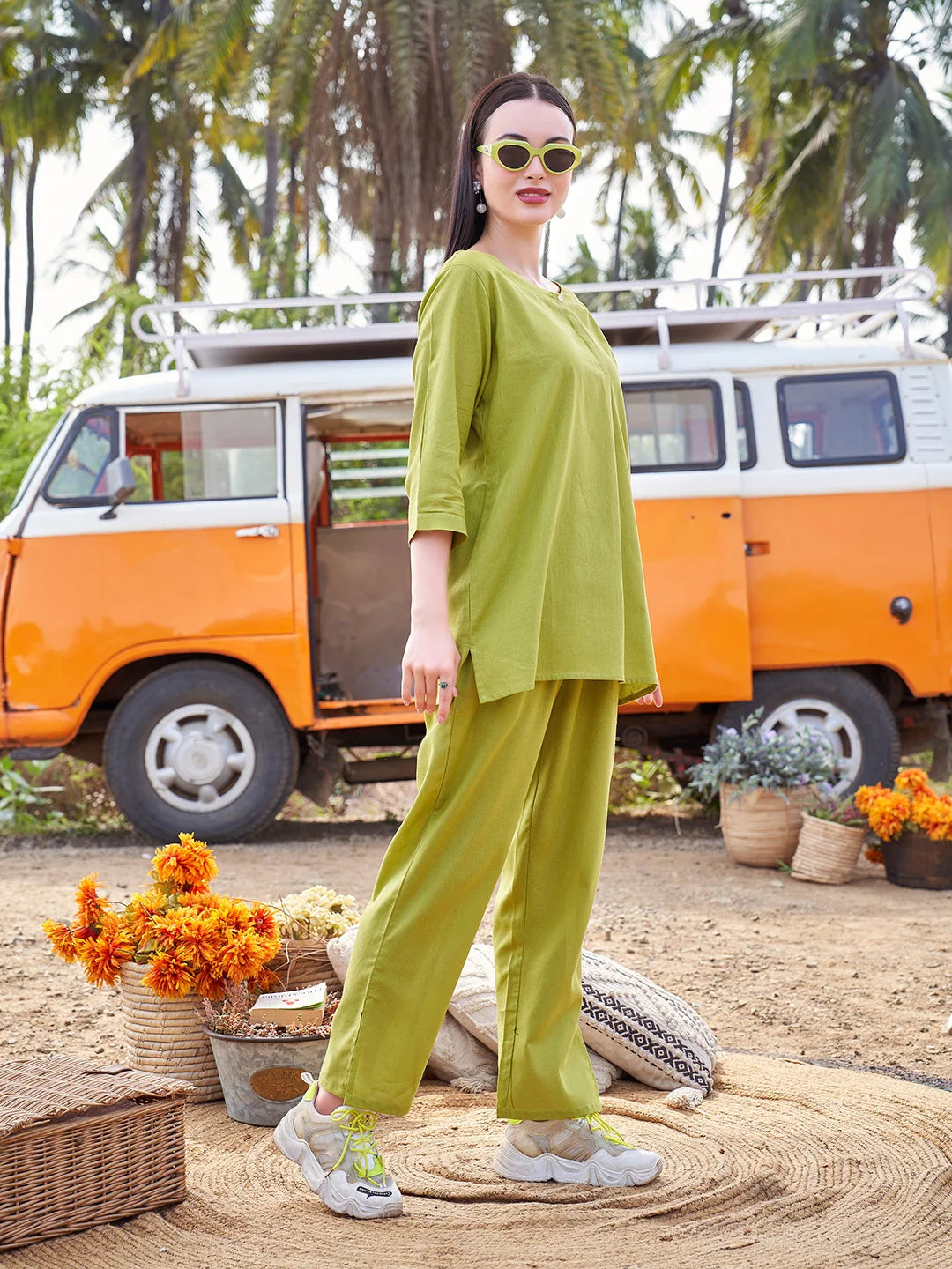 casual co ord set for women in Liril complete look Tittli