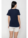 Short Sleeve T-Shirt For Women (Navy Blue)