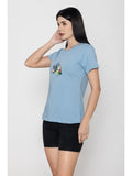 Short Sleeve T-Shirt For Women (Sky Blue)