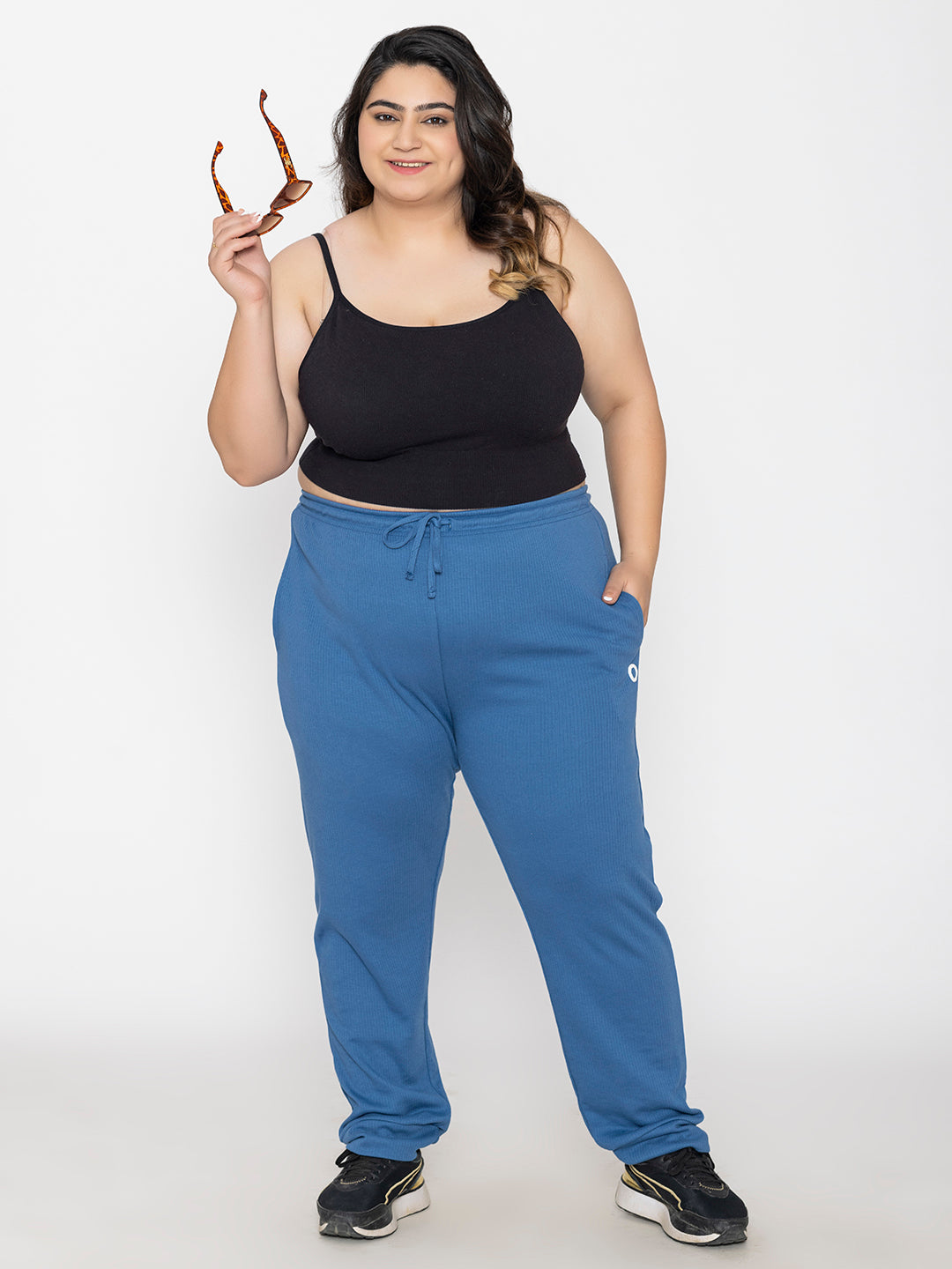 Plus Size Joggers for Women in blue