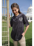 Back Printed Oversized T-shirts (Grey)