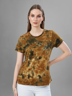 Tie & Dye T-Shirts For Women (Coffee)