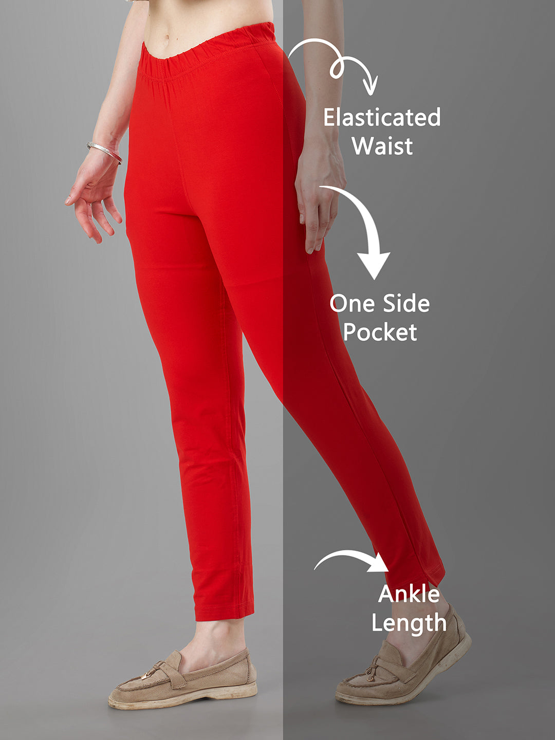Red Straight Pants for Kurtis | Tittli