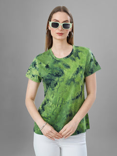 Tie & Dye T-Shirts For Women (Green)