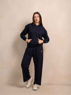 Women’s Navy Blue Chill-Fit Oversized Tracksuit
