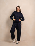 Women’s Navy Blue Chill-Fit Oversized Tracksuit