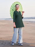 Trendy Tunic Tops For Women (B. Green)