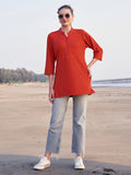 Trendy Tunic Tops For Women (B. Red)
