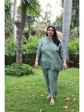 Casual Plus Size Co-Ord Sets (Olive)