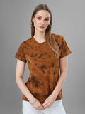 Tie & Dye T-Shirts For Women (D. Brown)