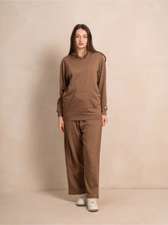 Women’s Brown Chill-Fit Oversized Tracksuit