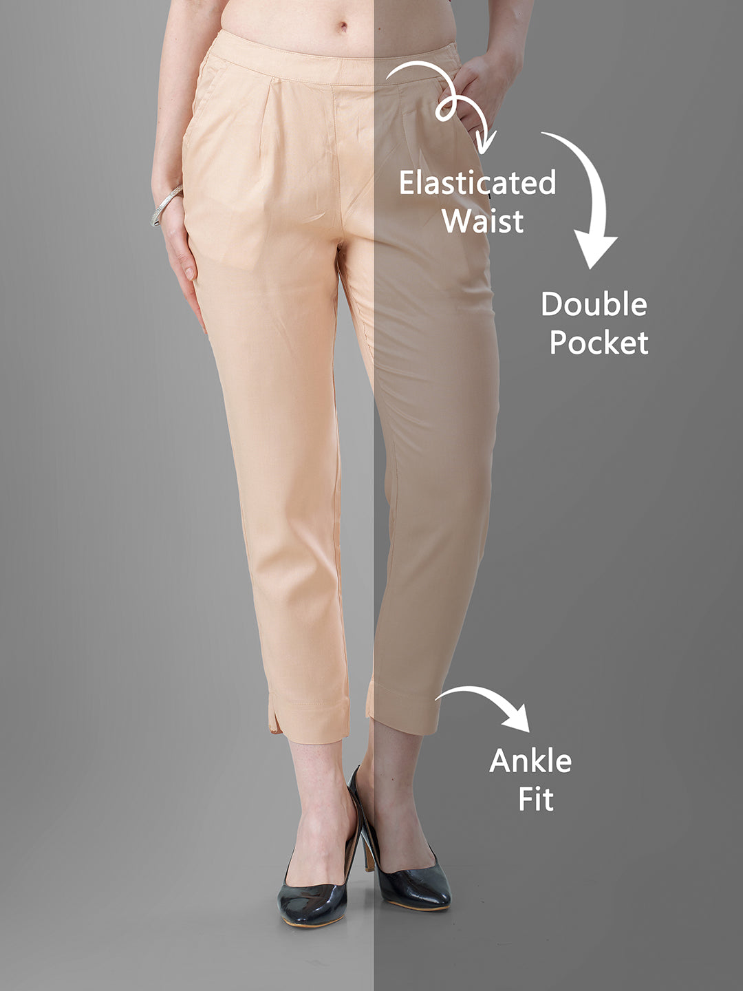 Skin Trendy straight Kurti Pants for Women | Tittli