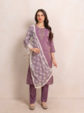 TITTLI Ethnic Motifs Design Regular Beads and Stones Handwork Kurta with Trousers & with Dupatta Set For Womens(Light Purple)