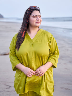 Plus Size Cotton Silk Co-Ord Set for Women Online in India | TITTLI
