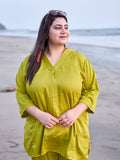 Cotton Silk Tunic & Trouser Plus Size Co-Ord Set (Liril)