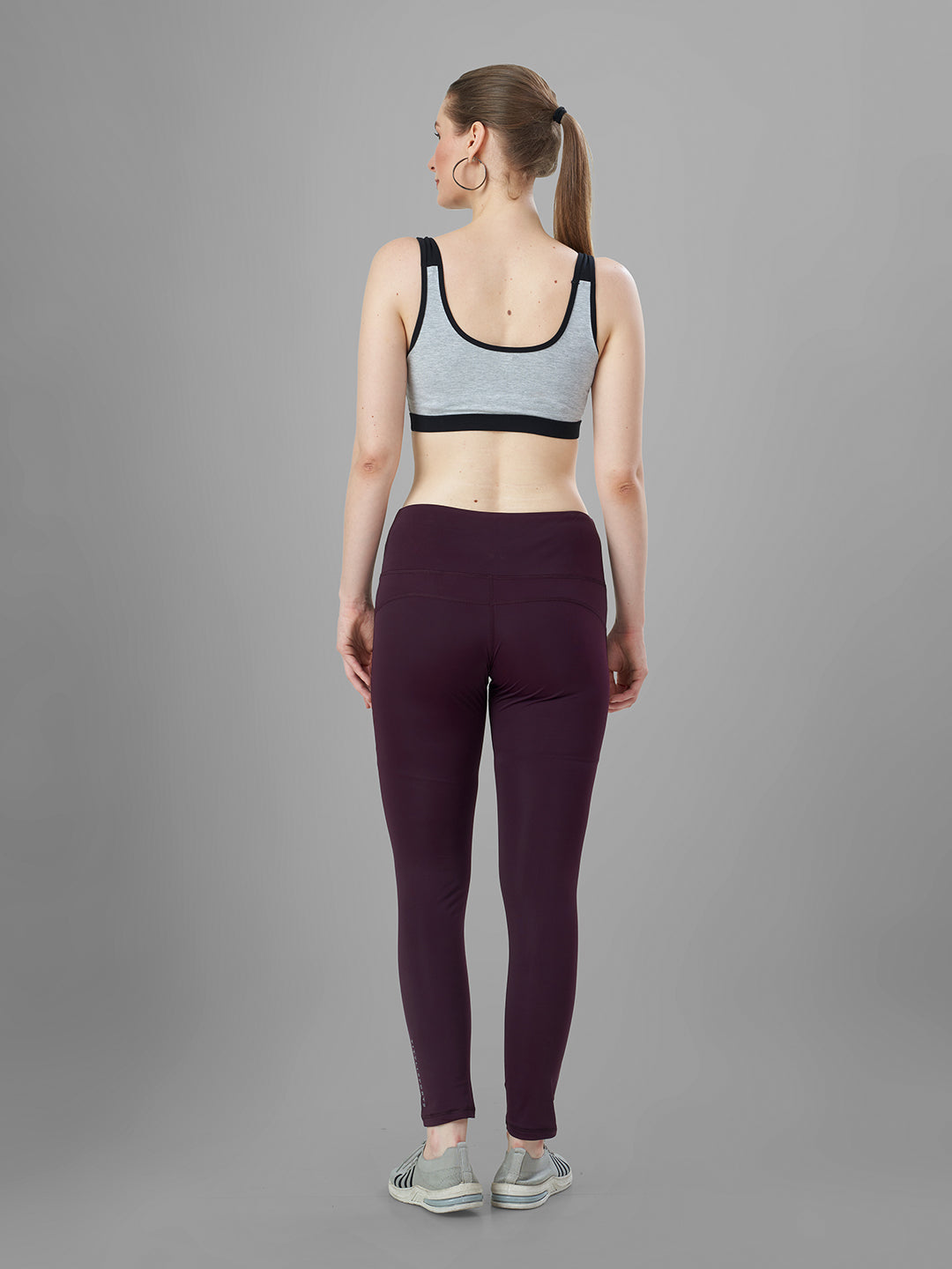 Wine Gym Tights for Women Online Back View