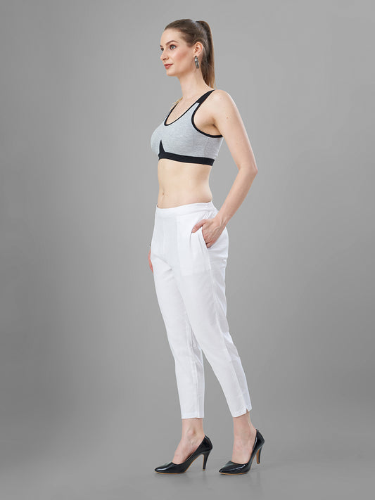 Buy Casual Pants for Women in White