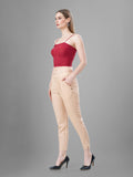 Trendy Straight Kurti Pants For Women In Solid Colors | Tittli (Skin)