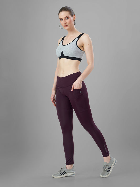 Wine Gym Tights for Women Online