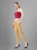 Trendy Straight Kurti Pants For Women In Solid Colors | Tittli (D. Skin)