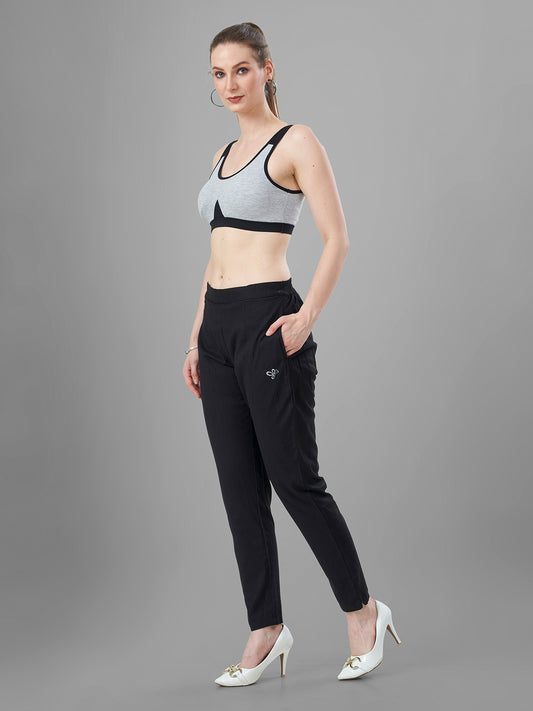 Buy Casual Pants for Women in Black 