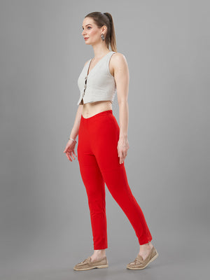 Red Straight Pants for Kurtis
