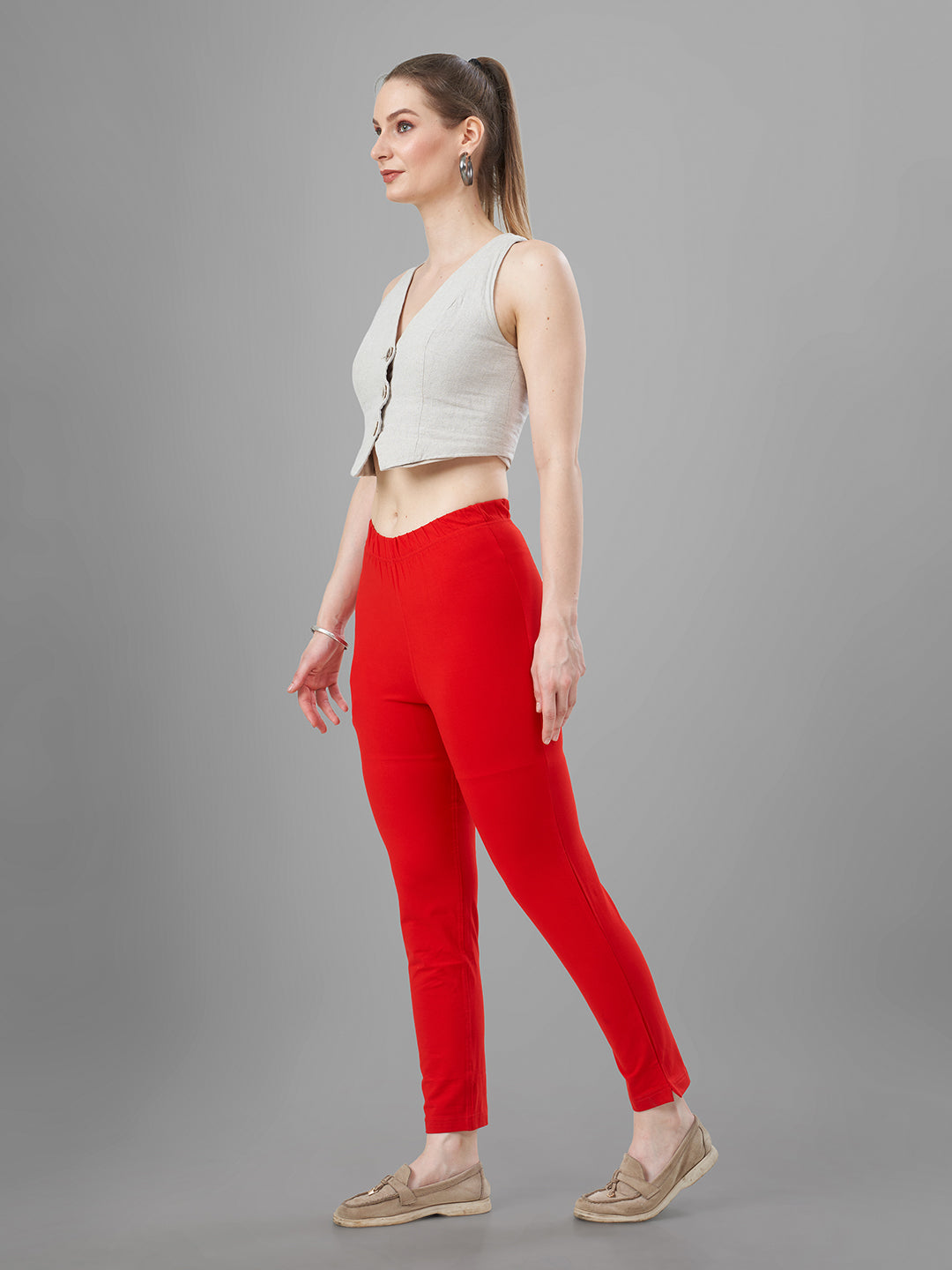 Red Straight Pants for Kurtis