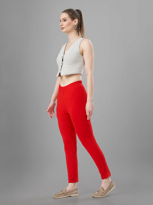Red Straight Pants for Kurtis