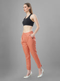 Trendy Silk Cigarette Pants For Ladies | Perfect Everyday Wear | Tittli (Carrot)