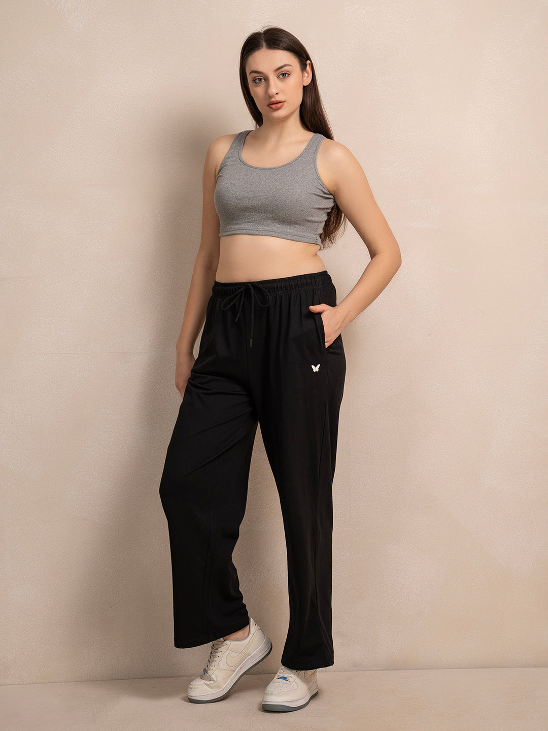 Women’s Black Chill-Fit Baggy Track