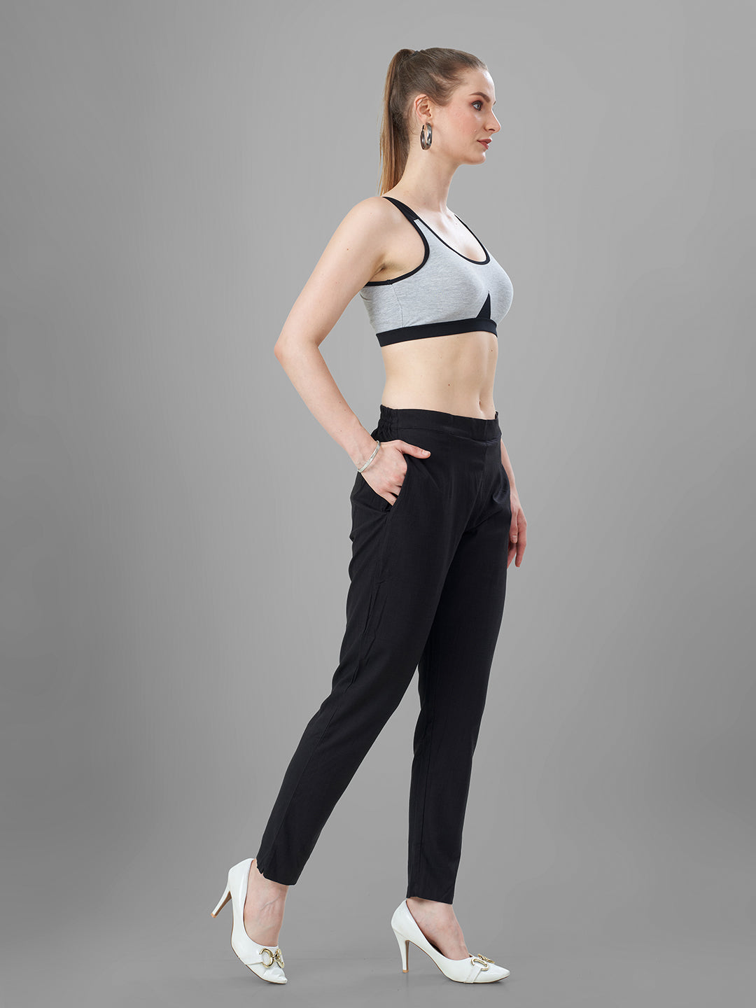 Buy Casual Pants for Women in Black online