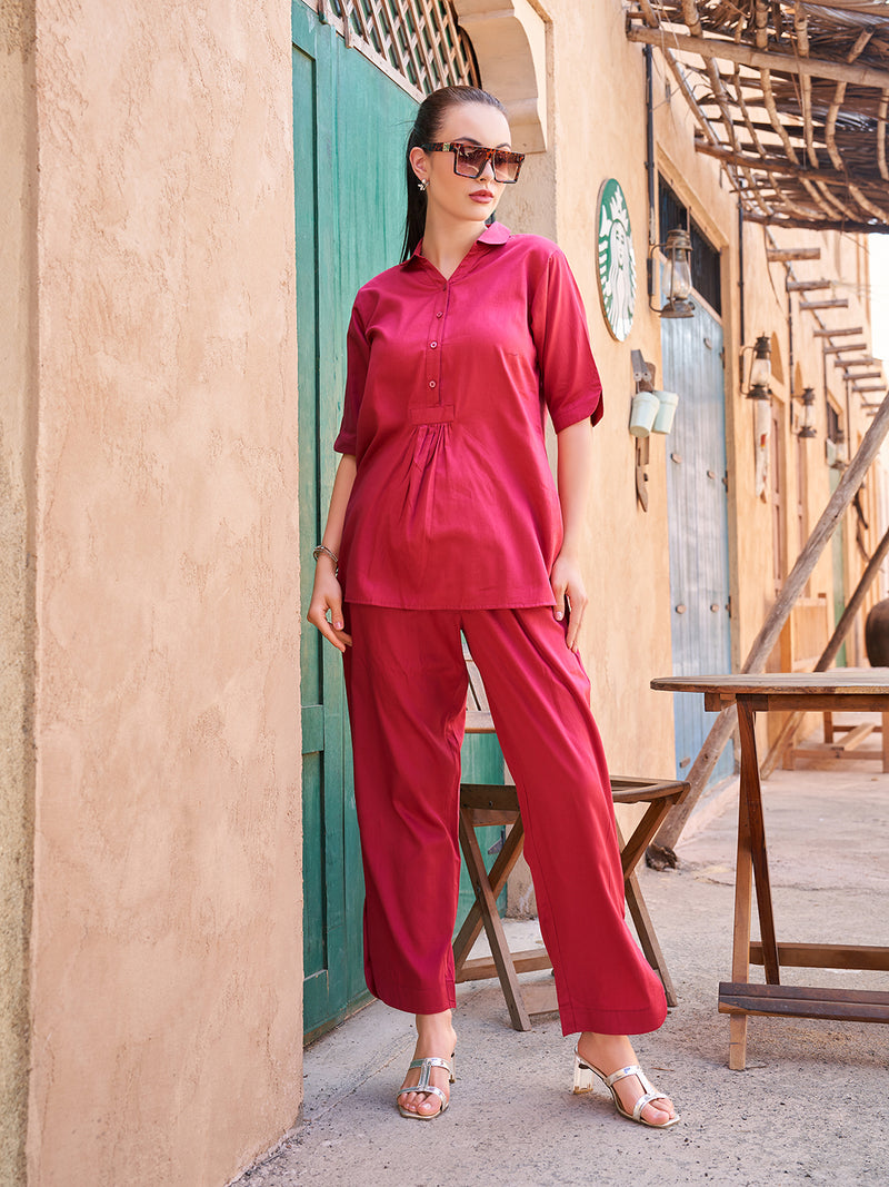 Carrot Orange Designer Co-Ord Outfit for Women in India