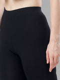 Ankle Length 4-Way Stretchable Lycra Cotton Gold Bio Wash Leggings (Black)