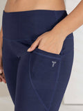 Buy Gym Tights For Women Online | Comfort & Style | Tittli (Navy Blue)