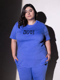 Typography Printed Cotton T-Shirt & Pajama Nightsuit | L to 8XL Size (Lilac)