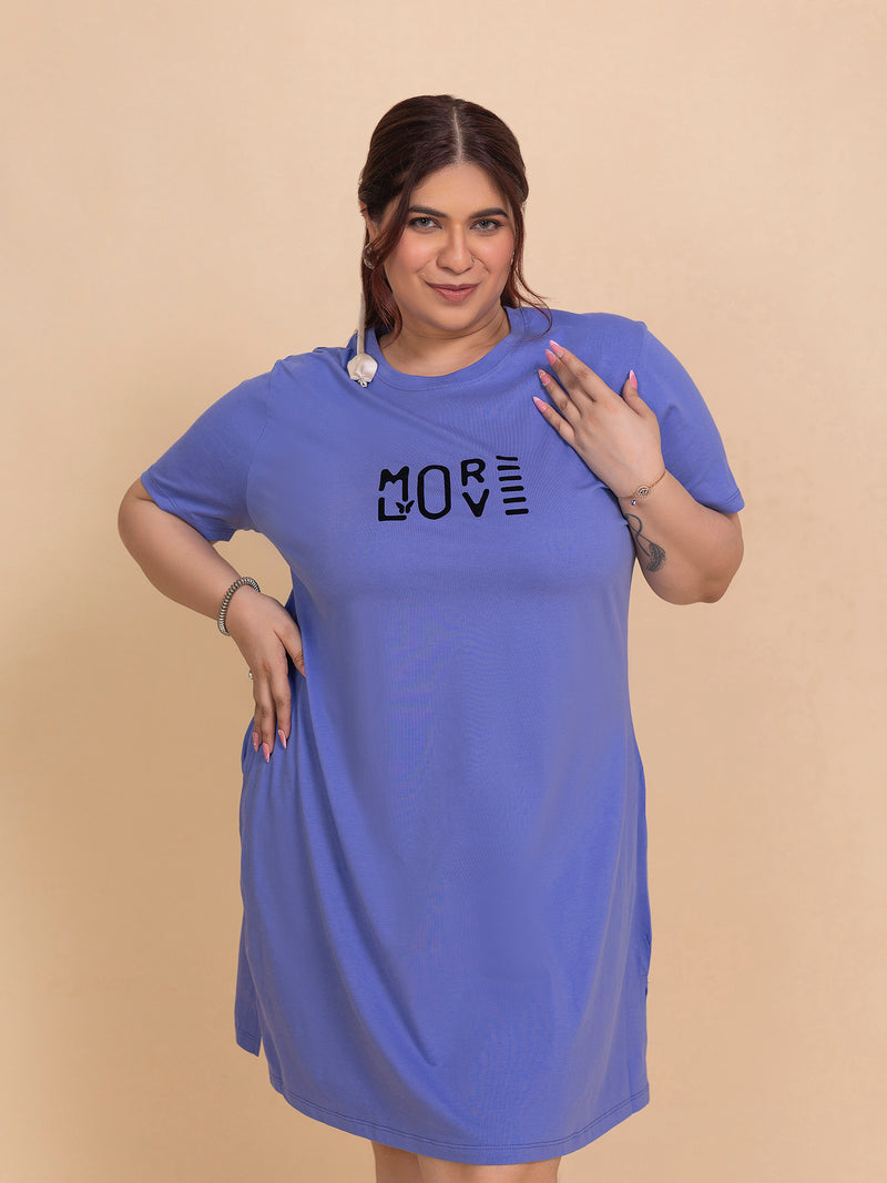 Everyday Comfort Plus Size Long T-Shirt (Lilac)