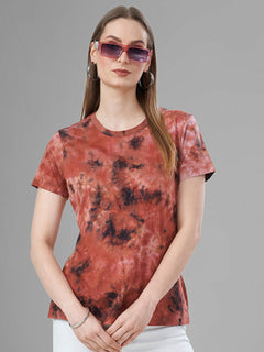 Tie & Dye T-Shirts For Women (D. Orange)