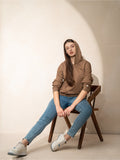 Women’s Brown Chill-Fit Oversized Hoodie
