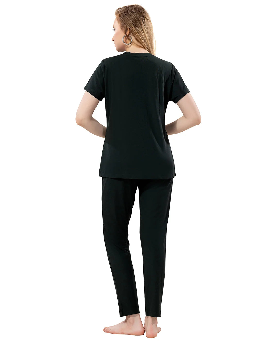 B. Green pajama t-Shirt night dress for girls back view 